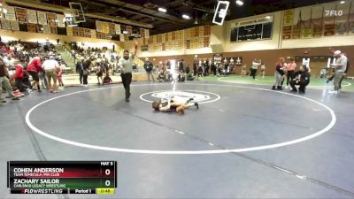 67 lbs 3rd Place Match - Cohen Anderson, Team Temecula /Pin Club vs Zachary Sailor, Carlsbad Legacy Wrestling