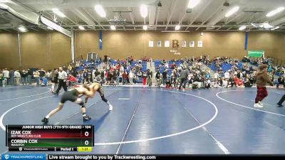 104 lbs Cons. Semi - Corbin Cox, Wasatch vs Izak Cox, Roy Wrestling Club