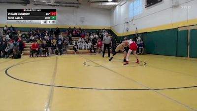 120 lbs Champ. Round 1 - Urijah Cordray, Wapakoneta High School vs Nico Lallo, North Royalton High School