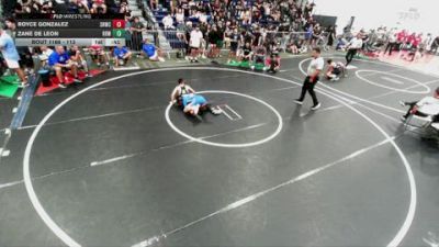 113 lbs Cons. Round 1 - Zane De Leon, Rancho Bernardo WC vs Royce Gonzalez, Savage House Wrestling Club