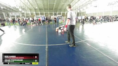 100 lbs Quarterfinal - Reid Harris, Sanderson Wrestling Academy vs Drake Pommarane, Badlands Elite