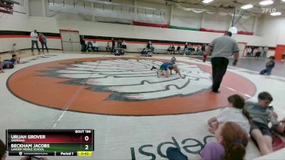 84 lbs Cons. Round 2 - Urijah Grover, Sheridan vs Beckham Jacobs, Lander Middle School