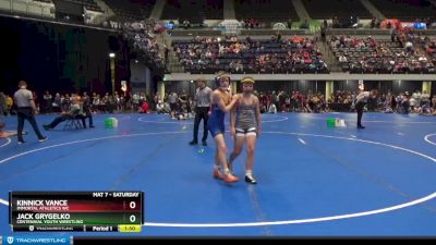 102 lbs Quarterfinal - Kinnick Vance, Immortal Athletics WC vs Jack Grygelko, Centennial Youth Wrestling