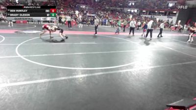 100 lbs Quarterfinal - Ben Huntley, Brillion Wrestling Club vs Brady Oleson, Winneconne Youth