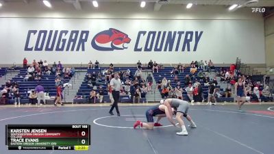 157 lbs Cons. Round 4 - Trace Evans, Eastern Oregon University (OR) vs Karsten Jensen, Southwestern Oregon Community College