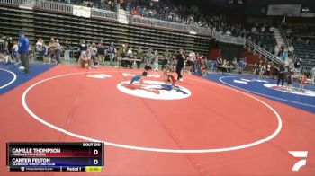 49-53 lbs Round 2 - Camille Thompson, Pinedale Pummelers vs Carter Felton, Glenrock Wrestling Club