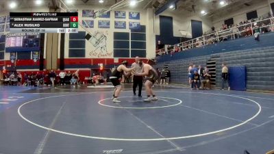 285 lbs Round Of 16 - Sebastian Juarez-Safran, Quaker Valley vs Alex Rusilko, Bentworth
