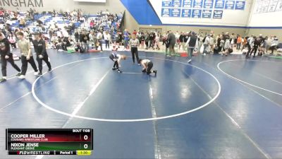 100 lbs Cons. Round 2 - Nixon Jense, Pleasant Grove vs Cooper Miller, Cougars Wrestling Club