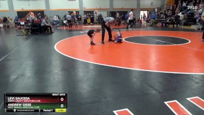 SPW-5 lbs Cons. Round 1 - Andrew Giese, West Branch Wrestling Club vs Levi Sauceda, North Liberty Wrestling Club