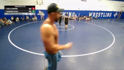 108 lbs 1st Place Match - Laila Carter, Cougars Wrestling Club vs Harper Hyita, Cougars Wrestling Club