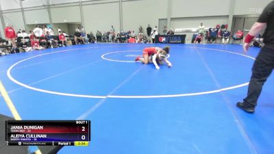 130 lbs Round 1 (8 Team) - Jania Dunigan, Texas Red vs Aleiya Cullinan, North Dakota