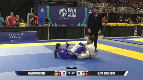 Olivia Grace Cook vs Olivia Phair-Tello 2025 Pan Kids Jiu-Jitsu IBJJF Championship