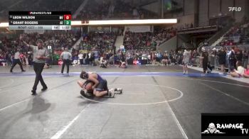 150 lbs Cons. Round 1 - Grant Rogers, Ark City vs Leon Wilson, Mill Valley