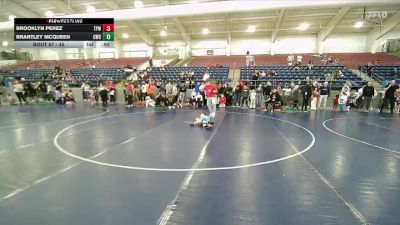 45 lbs Cons. Round 2 - Brooklyn Perez, Team Prestige Wrestling vs Brantley McQueen, Cougars Wrestling Club