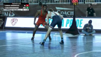 157 lbs Quarterfinal - Joshua Greenwood, Morgan State vs Cade Wirnsberger, Bucknell