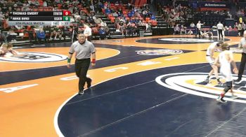 2A 106 lbs 5th Place Match - Thomas Emery, Arlington Heights (St. Viator) vs Mike Bird, Elmhurst (IC Catholic)