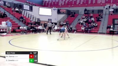 152 lbs Semifinal - Matthew Danna, Quaker Valley vs Calio Zanella, Burrell