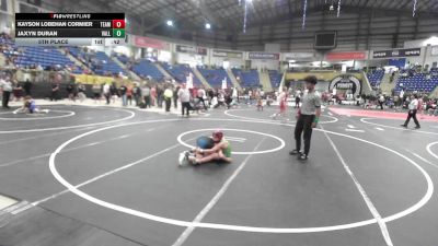 82 lbs 5th Place - Kayson Lobehan Cormier, Team Aggression vs Jaxyn Duran, Valley Bad Boys