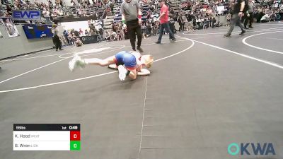 55 lbs Quarterfinal - Kase Hood, Weatherford Youth Wrestling vs Beckham Wren, Lions Wrestling Academy