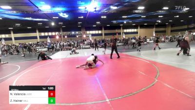 123 lbs Round Of 16 - Nickolas Valencia, Juggernaut WC vs Zackery Hainer, Valley Bad Boys