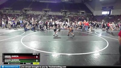 85-92 lbs Round 1 - Abdiel Garcia, Colorado vs Kason Barden, Bennett Wrestling Club