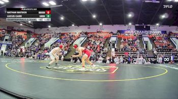 157 lbs Quarterfinals (8 Team) - Nathan Matsos, Huron HS (New Boston) vs Lucus Carr, Linden HS