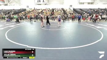 99 lbs Cons. Round 2 - Dylan Green, Shenenenedowah Wrestling vs Liam Rudden, Club Not Listed