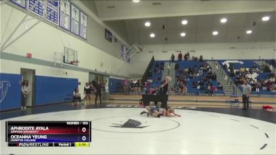 103 lbs 1st Place Match - Aphrodite Ayala, Simpson University vs Oceanna Yeung, Cerritos College