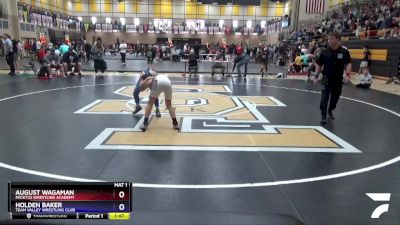 93 lbs Round 2 - August Wagaman, Pack732 Wrestling Academy vs Holden Baker, Team Valley Wrestling Club