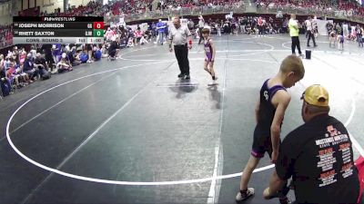 55 lbs Cons. Round 2 - Joseph Morrison, GI Grapplers vs Rhett Saxton, Gordon/Rushville Jr. Wrestling
