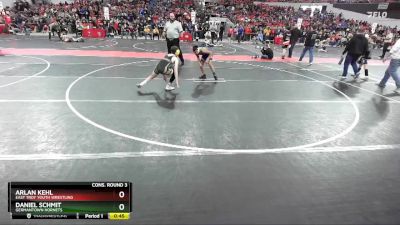 105 lbs Cons. Round 3 - Daniel Schmit, Germantown Hornets vs Arlan Kehl, East Troy Youth Wrestling