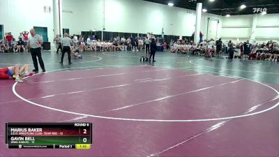 132 lbs Round 6 (16 Team) - Gavin Bell, Iowa Gables vs Marius Baker, S.E.O. Wrestling Club- Team Red