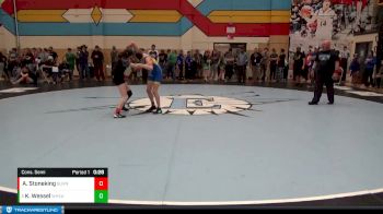 100 lbs Cons. Semi - Kaelyn Wessel, Wheatland vs Alycia Stoneking, Burns/Pine Bluffs