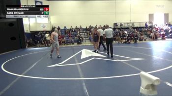 157 lbs Champ. Round 2 - Edward Amerson, Menlo College vs Basil Othman, San Francisco State