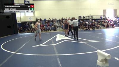157 lbs Champ. Round 2 - Edward Amerson, Menlo College vs Basil Othman, San Francisco State