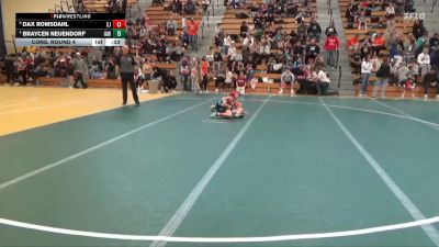 70 lbs Cons. Round 4 - Braycen Neuendorf, Immortal Athletics WC vs Dax Romsdahl, St James