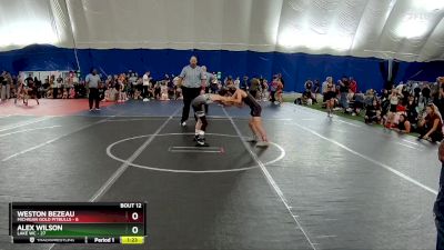 72 lbs Round 4 (6 Team) - Weston Bezeau, Michigan Gold Pitbulls vs Alex Wilson, Lake WC