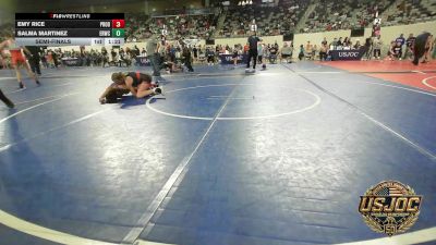 100 lbs Semifinal - Emy Rice, Prodigy Elite Wrestling vs Salma Martinez, El Reno Wrestling Club