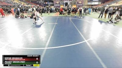 130 lbs Champ. Round 1 - Sophie Grunhuvd, Mine Yard Dogs Wrestling Club vs Franky Groom-Frey, Wisconsin