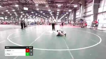 65 lbs Rr Rnd 1 - Joshua Back, Team Bro vs Jack May, Indiana Outlaws Green