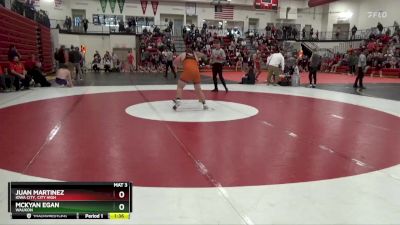 215 lbs Quarterfinal - Juan Martinez, Iowa City, City High vs McKyan Egan, Waukon