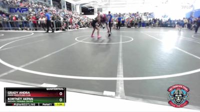 125 lbs Quarterfinal - Grady Andra, Maize Wrestling Club vs Kortney Akpan, Wichita Training Center