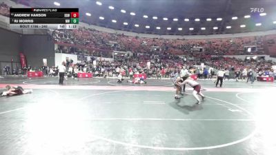 240 lbs Cons. Round 3 - Andrew Hanson, De Soto Wrestling vs Rj Morris, MES Wrestling