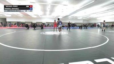 79 lbs 3rd Place Match - Michael Perez, Firebaugh High School Wrestling vs Wendell Mitchell