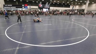 110 lbs Champ. Rd Of 64 - Lily Baker, Team Nazar Training Center vs Emerson Webber, Hernando Wrestling Club