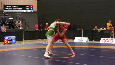 72kg Round 3 - Cassie Corbett, Brock WC vs Aaliyah Hartfelder, Edmonton Wrestling Club
