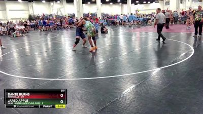 215 lbs Round 7 (8 Team) - Dante Burns, MAWA Blue vs Jared Apple, Head Hunters Wrestling Club