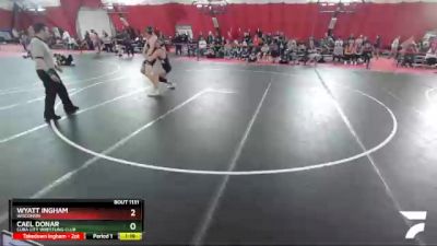 182 lbs Quarterfinal - Cael Donar, Cuba City Wrestling Club vs Wyatt Ingham, Wisconsin