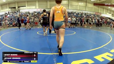 132 lbs Cons. Round 3 - Wyatt Boeing, IL vs Keygan Jennings, IL