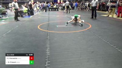 70 lbs Rd 4 - Consi Of 8 #1 - Kellon Kanaskie, Danville vs Owen Friend, Manheim Township